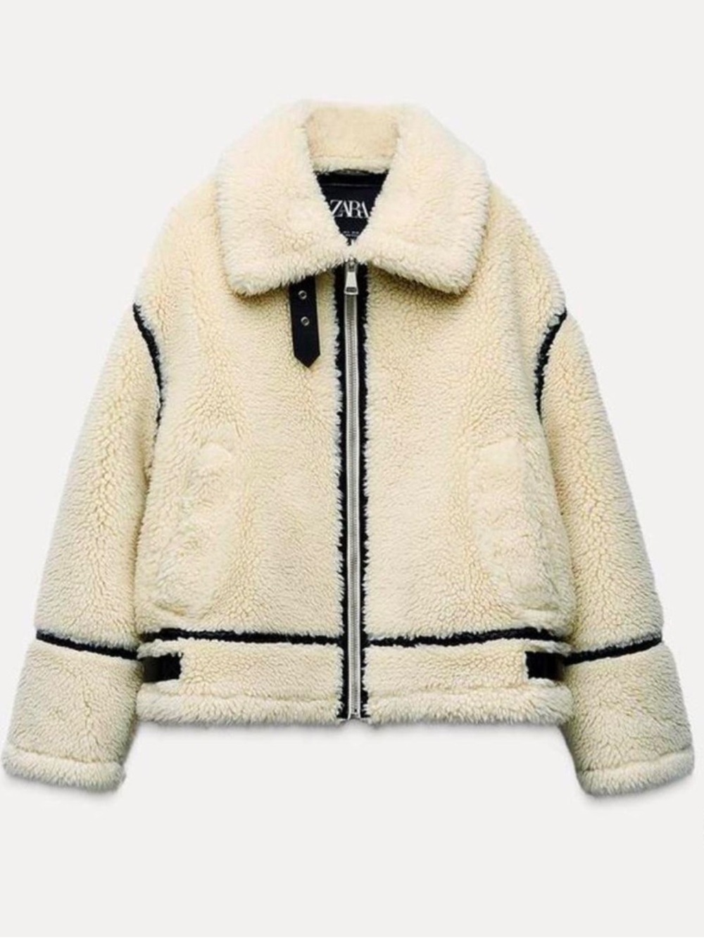 Zara Faux Fur Biker Jacket
